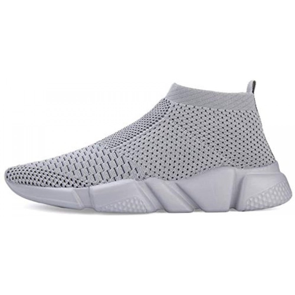 Women's Gray Slip-On Breathable Lightweight Athletic Running Shoes