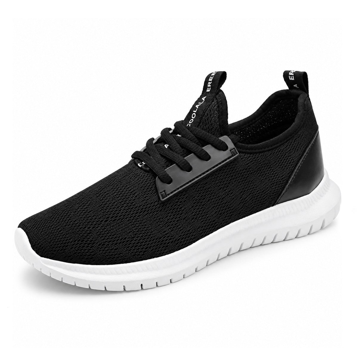 Men's Black White Lightweight Athletic Running Walking Gym Shoes