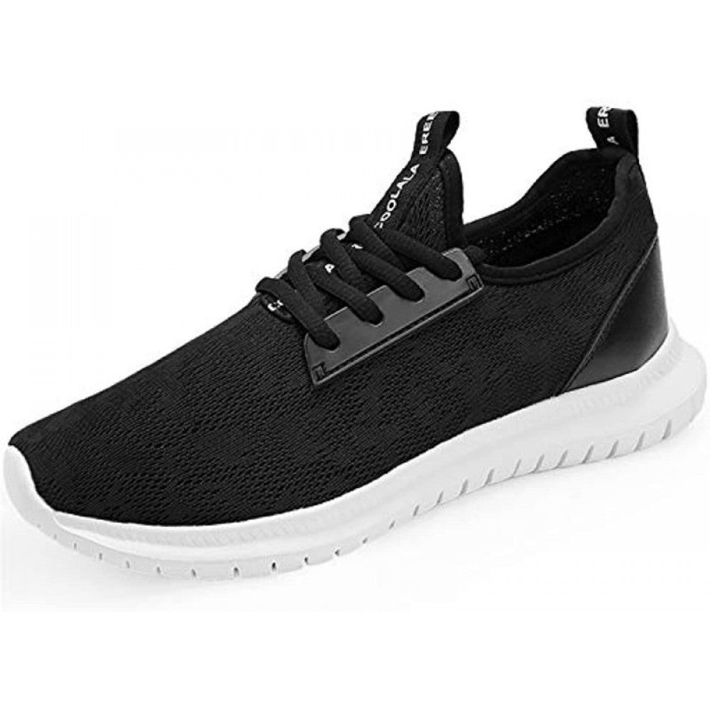 Men's Black White Lightweight Athletic Running Walking Gym Shoes