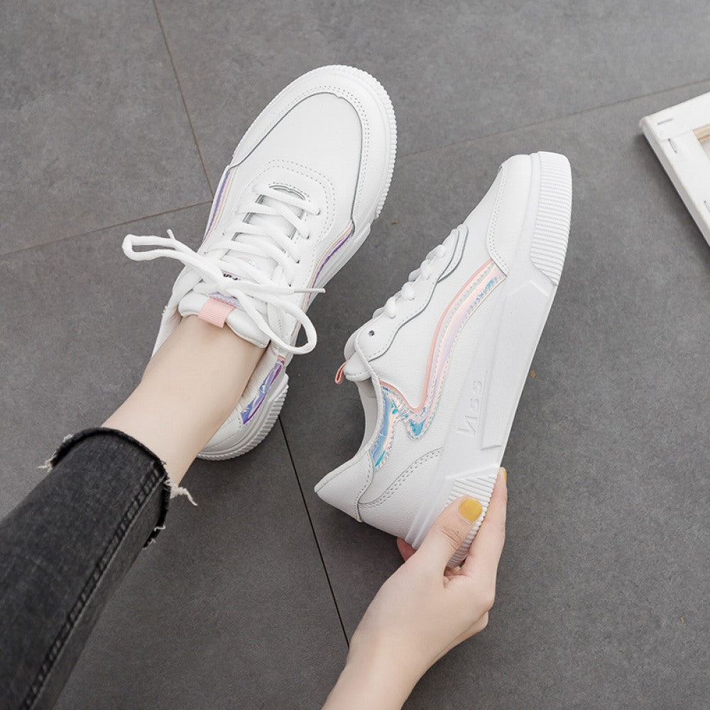 Women's New White Flat Running Casual Shoes