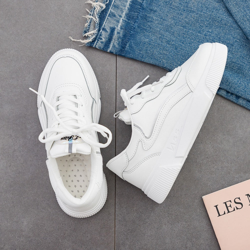 Women's New White Flat Running Casual Shoes