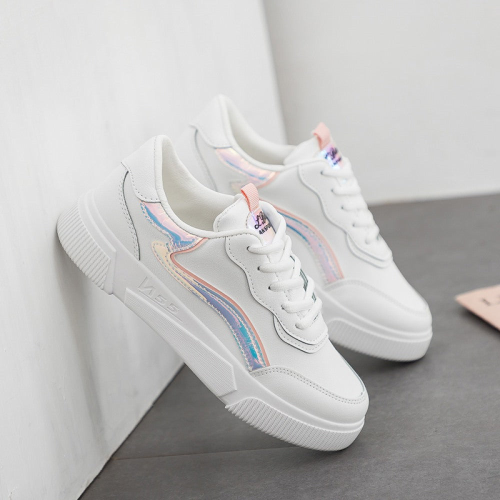 Women's New White Flat Running Casual Shoes