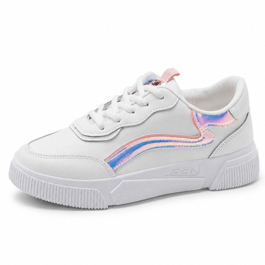 Women's New White Flat Running Casual Shoes