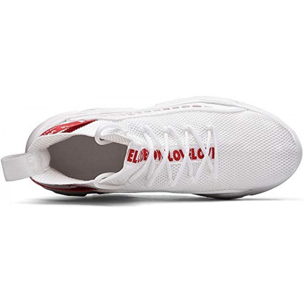 Men's White Athletic Non-Slip Fashion Sneakers